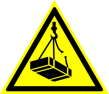 W06 опасно! возможно падение груза (пластик, 500х500 мм) - Знаки безопасности - Знаки и таблички для строительных площадок - . Магазин Znakstend.ru