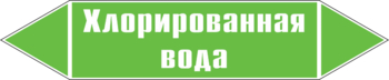 Маркировка трубопровода "хлорированная вода" (пленка, 507х105 мм) - Маркировка трубопроводов - Маркировки трубопроводов "ВОДА" - . Магазин Znakstend.ru